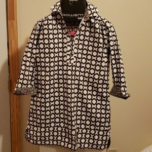 TIZZIE tunic, small, geometric and leopard  fabric